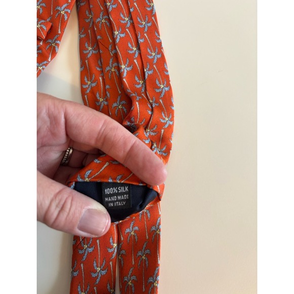 South Beach Ties‎ Neck Tie Palm Trees Orange - Picture 2 of 5